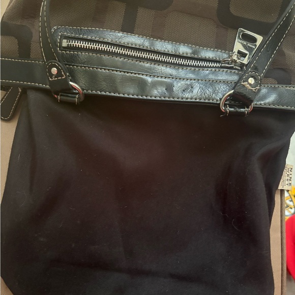 Nine West Brown Patterned Tote with Black Trim - Picture 9 of 16